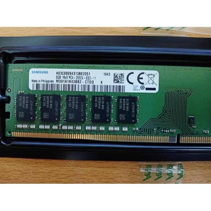 Ram Server Dell T30 T40 Hp Ml10 St250Ddr4 8Gb Pc 2666 Ecc Ori Samsung New Stok