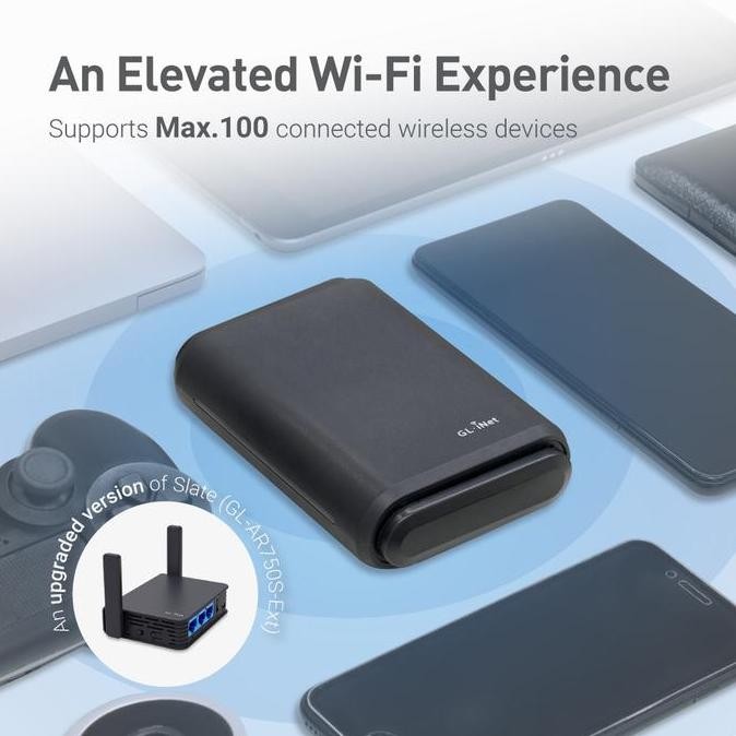 Gl.Inet Slate Plus Gl-A1300 Wireless Vpn Gl Inet Wifi Travel Router New Stok