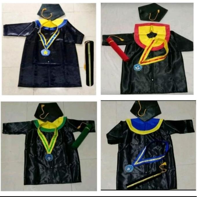 TERBARU - baju toga kostum wisuda anak PAUD TK SD SMP Dewasa Komplit