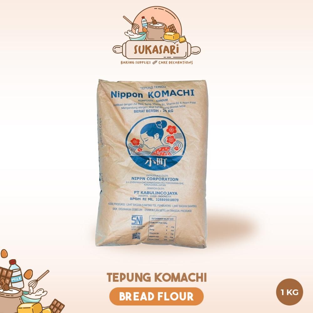 

Sukasari - Tepung Komachi 1kg Repack / Bread Flour Tepung Terigu SV13