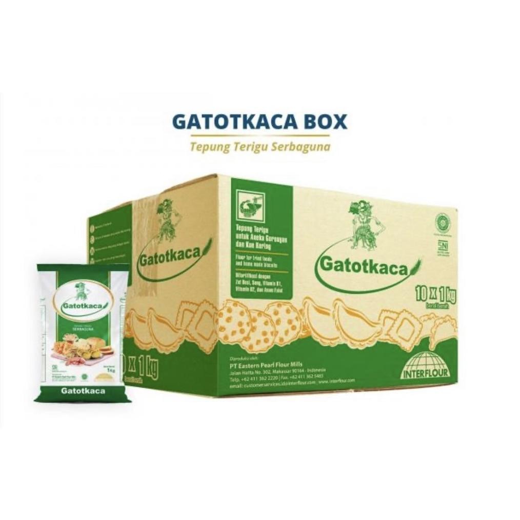

1 Karton Terigu Gatot Kaca 1 Kg Isi 10 Pcs Protein Rendah SV13