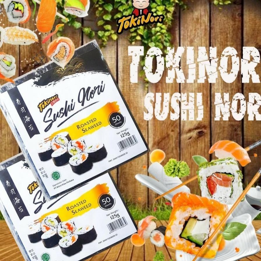 

N 50 Lembar Yaki Sushi Halal N 50 Sheets Rumput Laut Panggang Roasted Tokin Berbagai Variasi