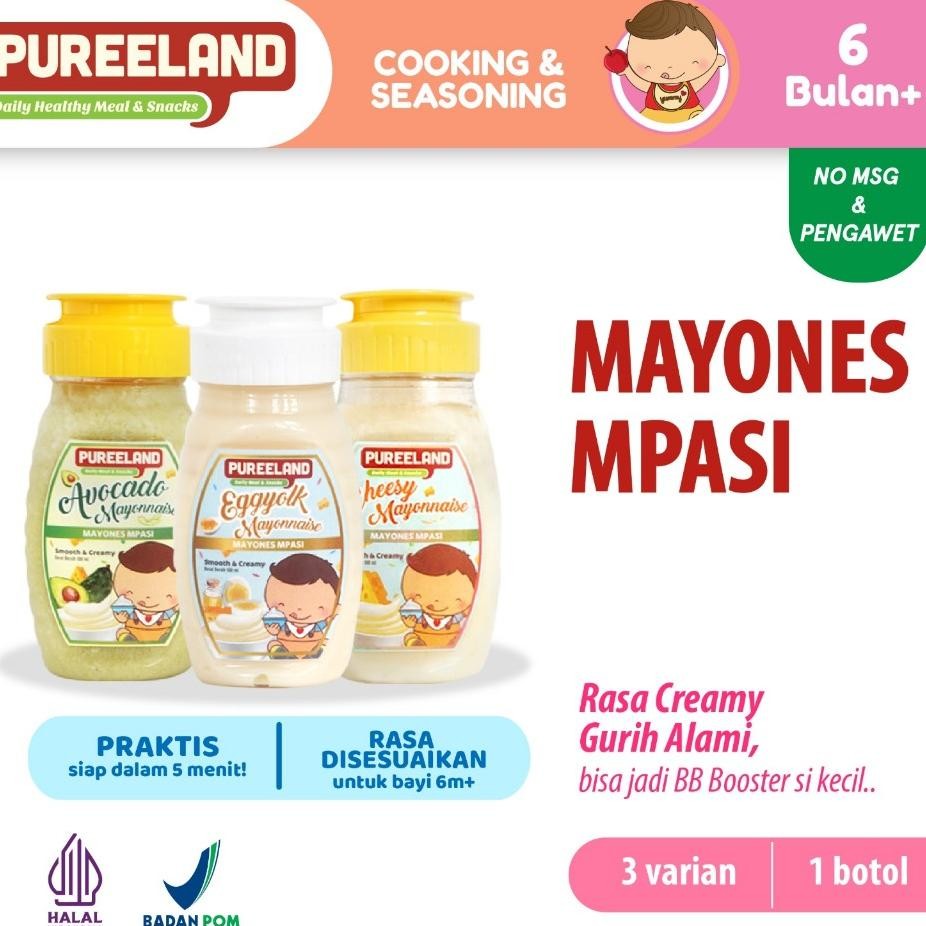 

Pureeland Cheesy Mayonnaise Mayones Keju Mpasi Bumbu Mpasi
