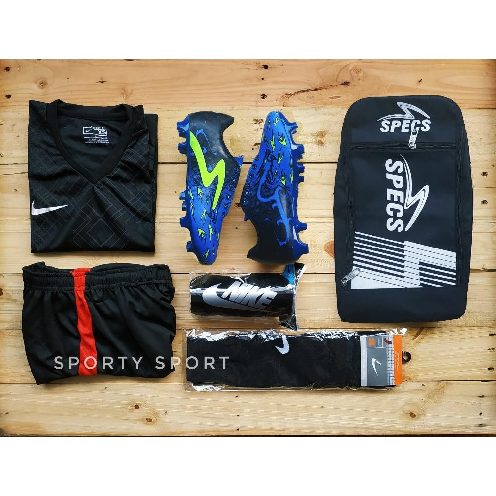 Promo.. Paket Sepatu Bola Anak Dapat Setelan Jersey Tas Sepatu Deker & Kaos Kaki, Sepatu Bola Anak O