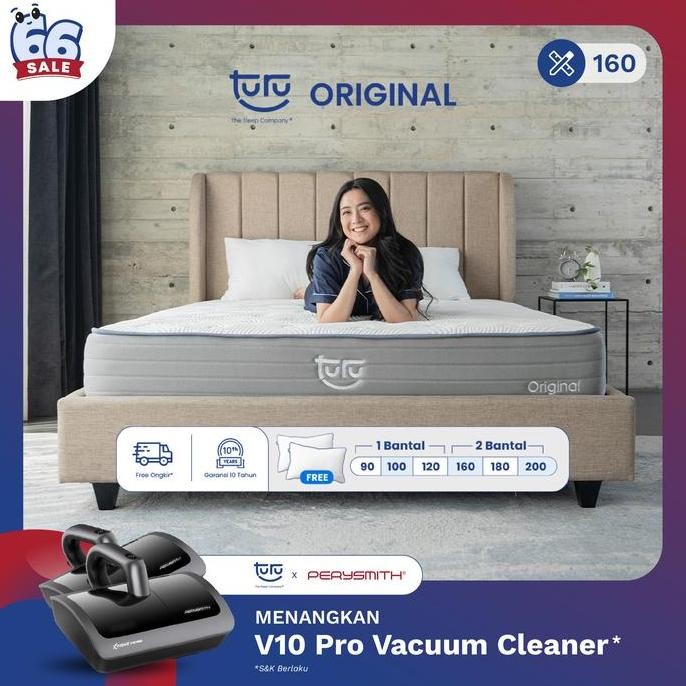 Kasur Pocket Spring Bed TURU ORIGINAL uk. 160x200 (Queen) FREE BANTAL