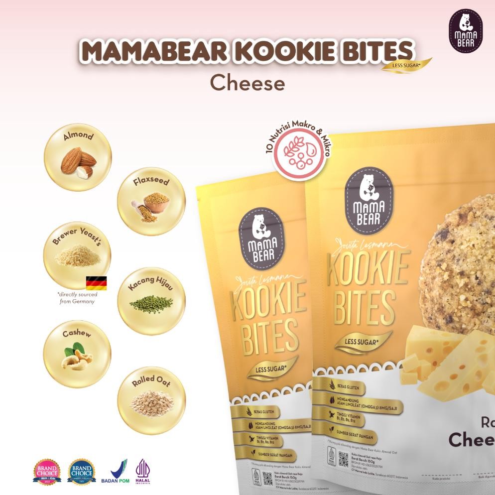 

Bf888S Mamabear Kookie Bites Kukis Cookie Camilan Snack Kaya Superfood Less Sugar Bpom Halal 2Er-54