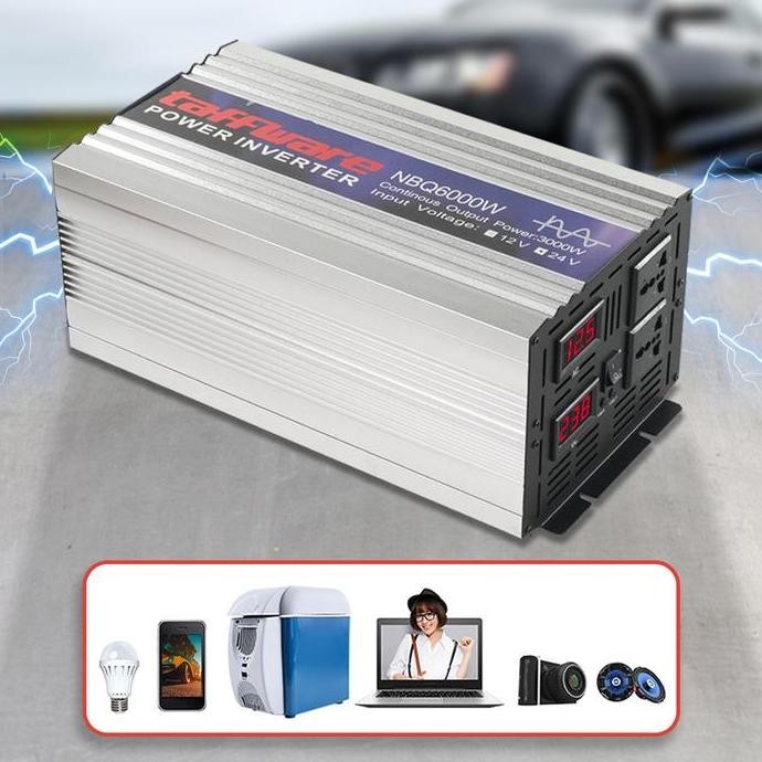 ready Inverter Pure Sine Wave DC 12V / 24V 6000W Shunyima 6000 Watt