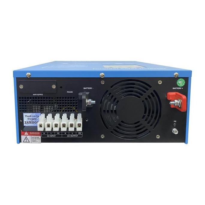 ready ZAMDON Frekuensi Rendah 2.2KW/2.75KVA 24V Off grid Inverter Surya Hybrid built-in 60A MPPT Gar