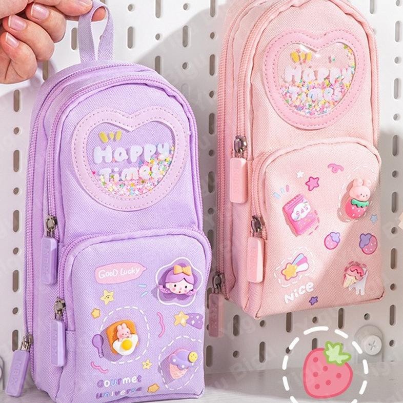 

JH8 COD Kotak Pensil Kapasitas Besar/tempat Pensil Anak Perempuan/gadis Lucu Pink Kotak Pensil Baru Sekolah/Alat Tulis Penting