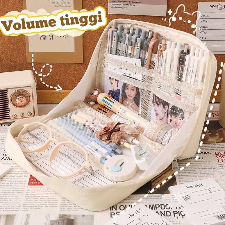 

JH8 8-Layer Kotak Pensil Transparan Aesthetic Pencil Case Anak Sekolah Kapasitas Besar Stationery Kantor