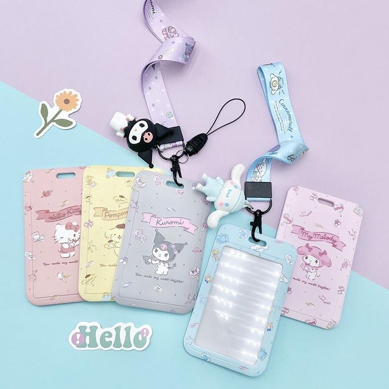 

JH8 Kalung Holder Kartu Lucu / ID Card Holder Name Tag Karakter Sarnio Sanryo Zanrio Lanyard