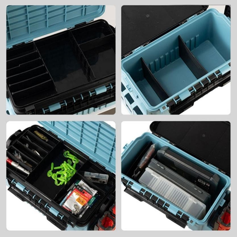 Tackle Box Kotak Peralatan Pancing Jigging Lure Box Fishing Box Mancing Serbaguna Besar Kecil 6L 11L
