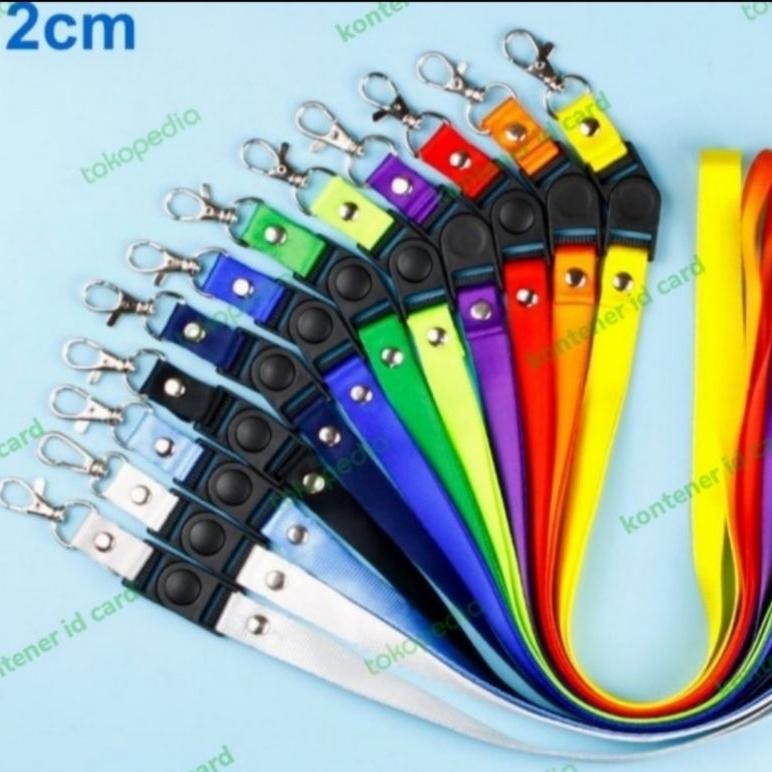 

JH8 Tali Lanyard 2cm (10pc) Id Card Lanyard 2 cm Stoper Gantungan Tali Id Card 2cm