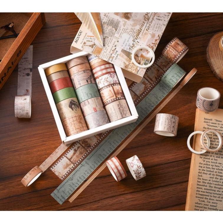 

JH8 [MILOLI] 20 Rolls WASHI TAPE BOX COLOURFUL AESTHETIC Washi Tape Decor Jurnal Dekor Masking Tape Scrapbook - A0039