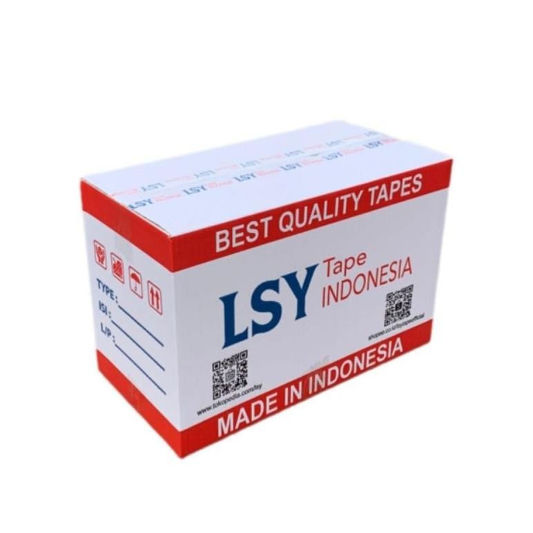 

JH8 lakban bening / cokelat LSY TAPE 1 dus isi 48 roll 100yard ( super plus ) SP