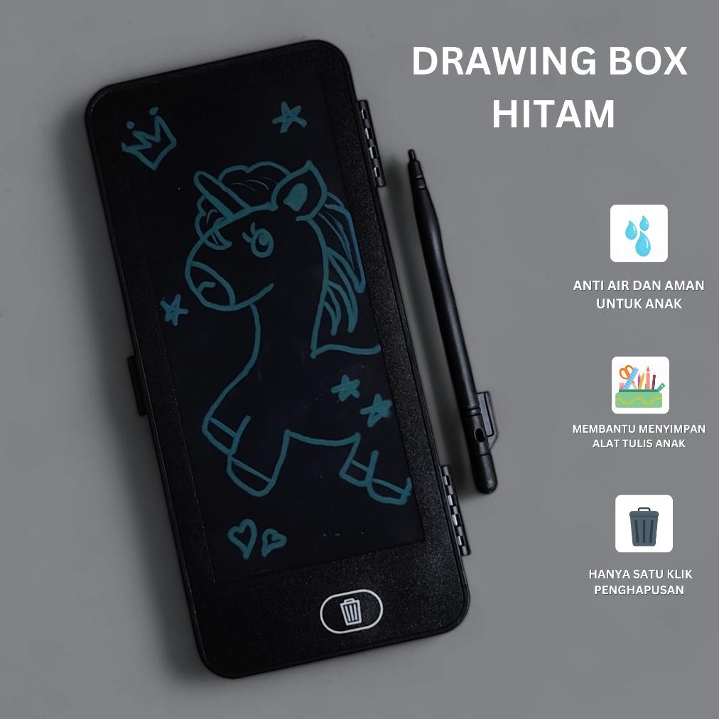 

JH8 Drawing Box Kotak Pensil Dan Papan Coret Kreatif Anak Dengan Digital Pad Edukasi