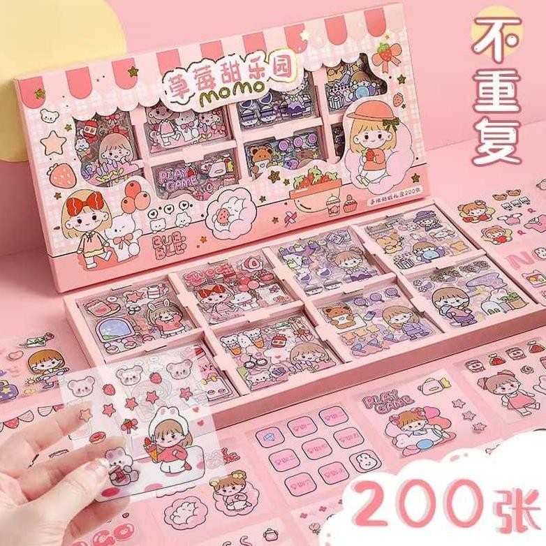 

JH8 Sticker Momo Isi 200 Lembar Murah Stiker momo Waterproof Sticker Murah Stiker Lucu Stiker Journal