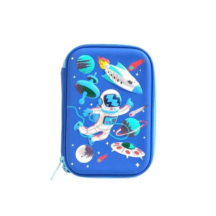 

Kotak Pensil 3D timbul karakter astronot tempat pensil anak cowok AS