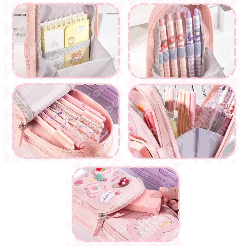 

JH8 Lumalon COD Tempat Pensil Kotak 3D Anak Perempuan Lucu Besar/ Kotak Pensil Kanvas 6 Ruang/Kotak Pensil Anak Sekolah