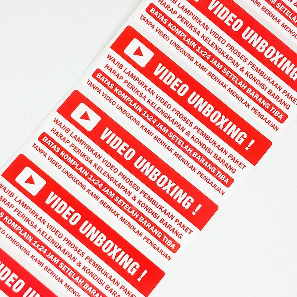 

JH8 Sticker Label Wajib Video Unboxing Stiker Pengiriman Paket Online Shop 8,5 x 3,5 cm (1 roll/500 pcs)