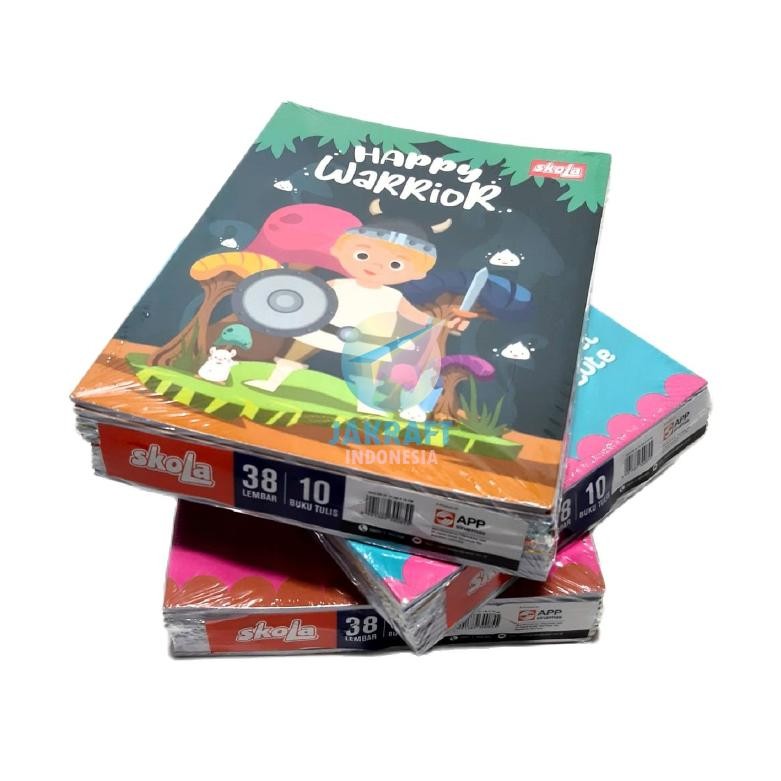 

JH8 (10 Pcs) GROSIR Buku Tulis SKOLA by Sinar Dunia isi 38 Lembar Kwarto Kuarto Quarto A5 Biasa Cover Unisex SiDU | PACK