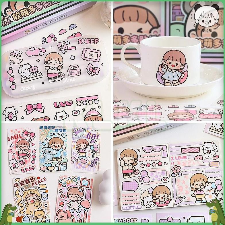 

JH8 KLKL Buku stiker Dodojam sticker 72 lembar versi stiker alat tulis stiker box sticker kotak kecil kartun anti air bahan PET