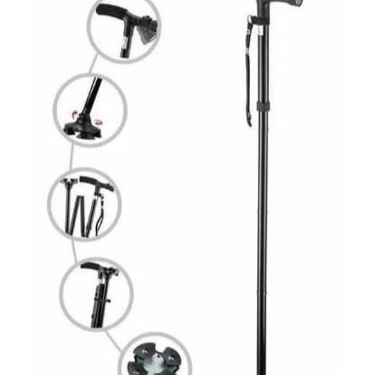 Lipat 1 Kaki Dengan Senter Led Alat Bantu Jalan