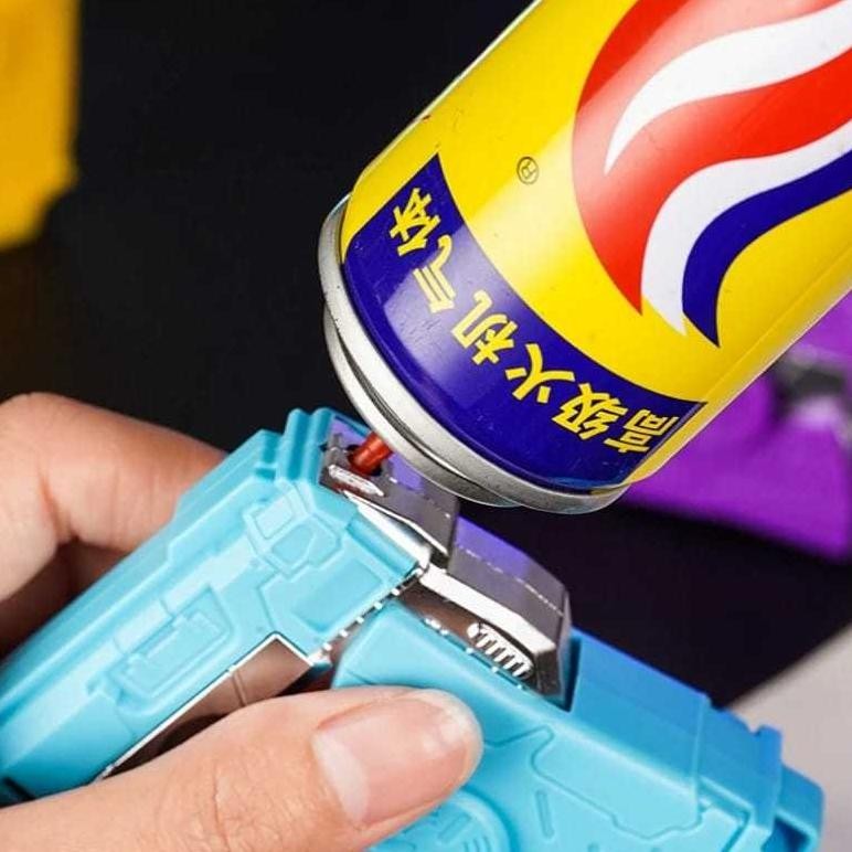 HJK Korek Api Bara Model Pistol Mainan Korek Gas Spiner Pistol Bisa Di Isi Ulang 4236 Korek Gas Spin