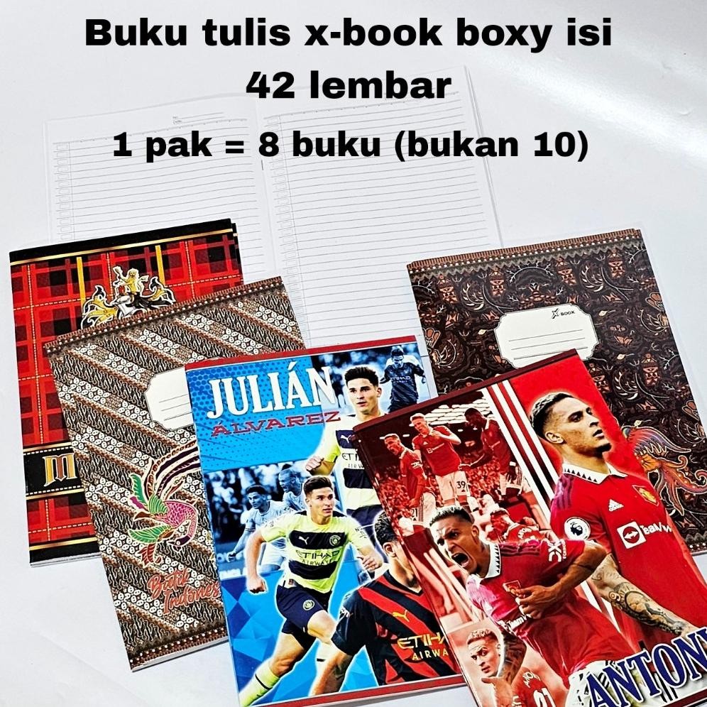 

JH8 SOS Buku Tulis X-Book BOXY/Besar/Panjang 42 Lembar (8bk) BigBoss / Buku Catatan / Buku Sekolah