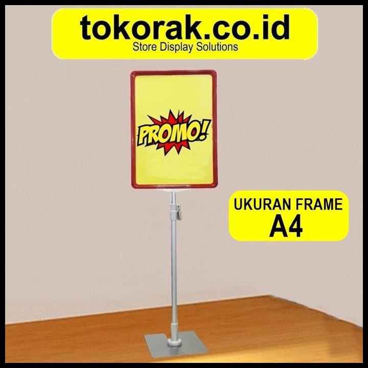

Terlaris Display Stand Label Harga Frame A4 Plat Promo Good Quality