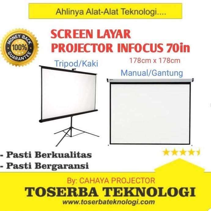 Terlaris Screen Layar Proyektor Infocus 70 In Ready Stok