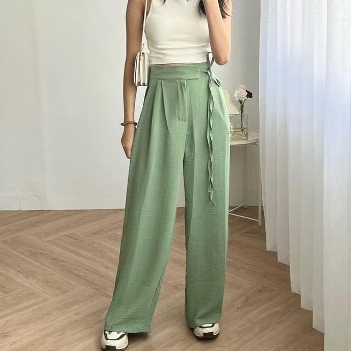 Lyra Pants - Celana Kulot Wanita - Crinkle Pants - Celana Kantor Crinkle - Loose Pants Crinkle - Cul