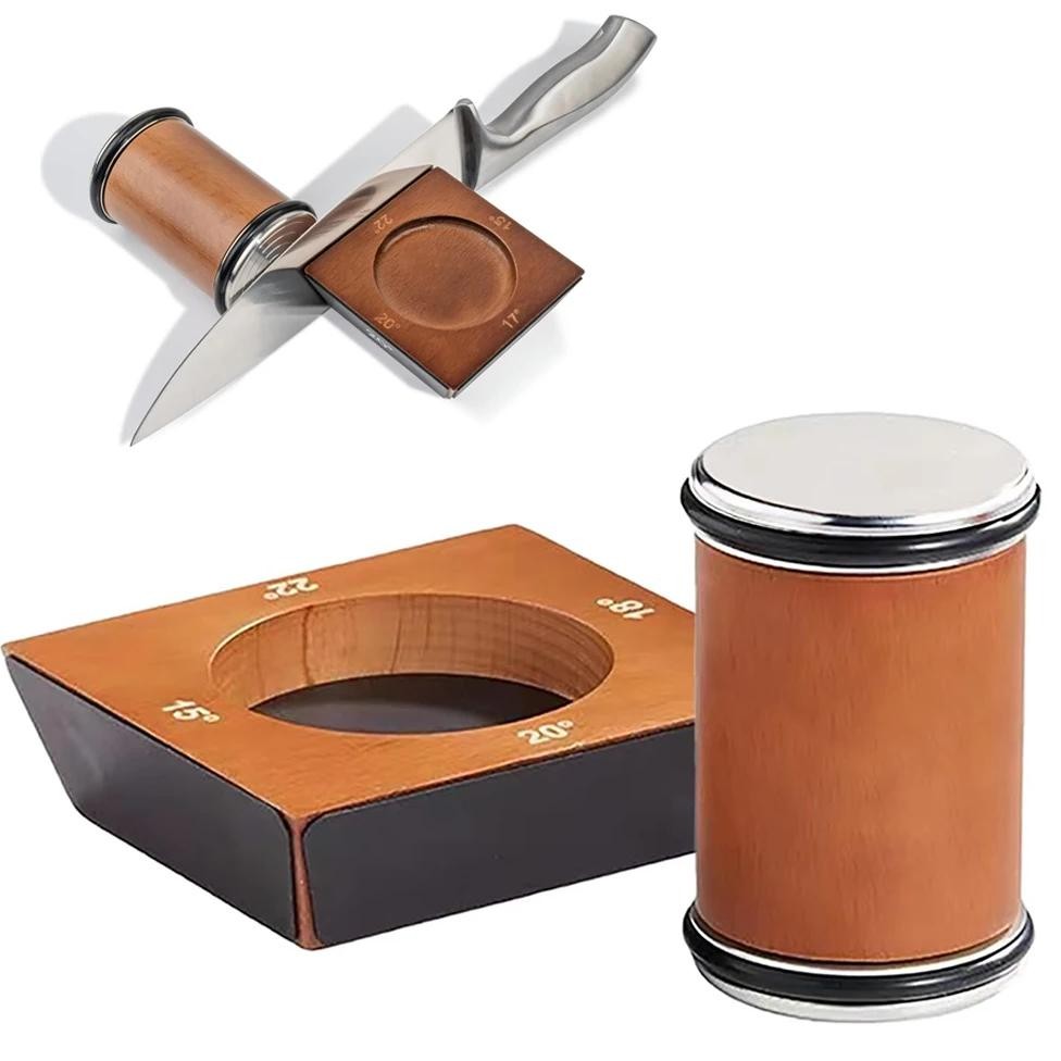 

New Wooden4 AngleRolling Knife Sharpener 15/18/20/22 Roller Sharpeners Professional Grinding System Diamond Sharpening Stone