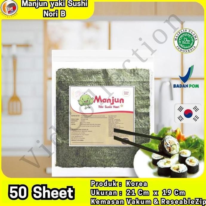 

Java Tokinori Manjun Yaki Sushi Nori Rumput Laut Roasted Seaweed 50 Lembar Untuk Gimbap