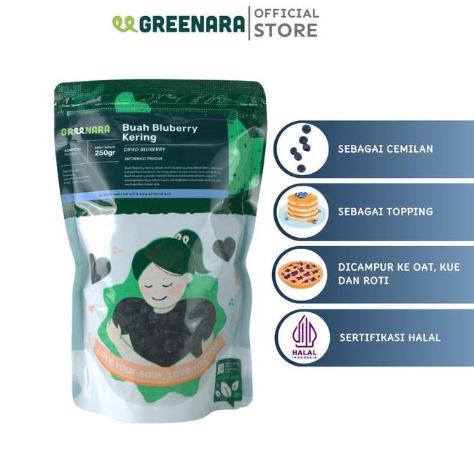 

Greenara Blueberry Kering 250Gr / Dried Blueberry