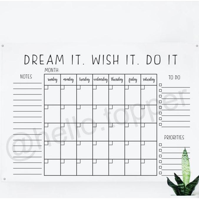 

Daily Planner | Wall Planner Acrylic Dinding| Schedule Board