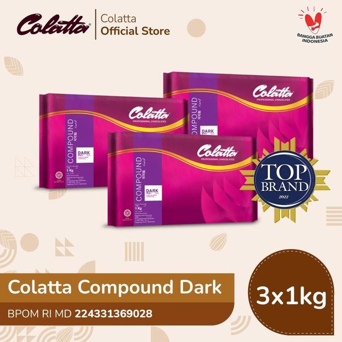

Bundling Colatta Compound Chocolate Dark - Coklat Batang 1Kg - Isi 3