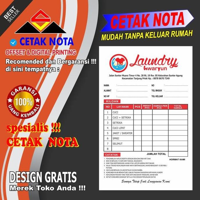 

Nota Custom 30 Buku 2 Ply Ncr 1/3 Folio