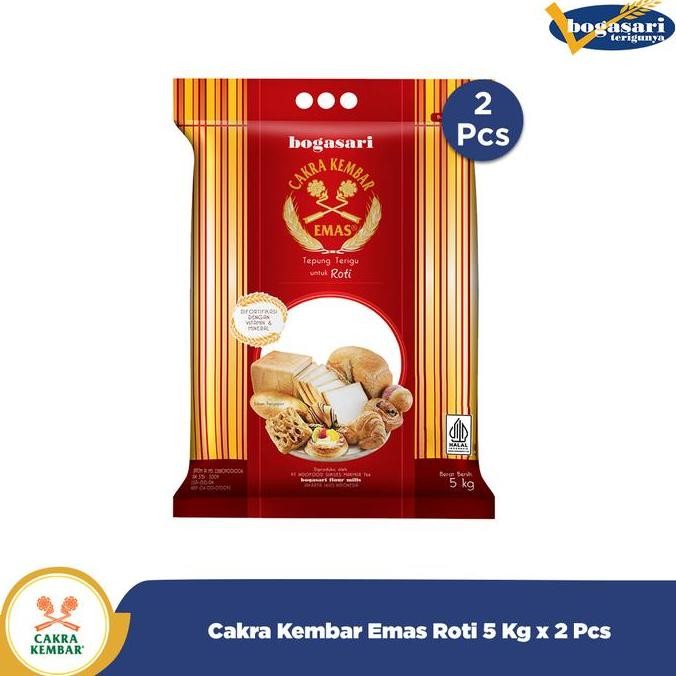 

2 Pcs - Bogasari Cakra Kembar Emas Roti 5 Kg
