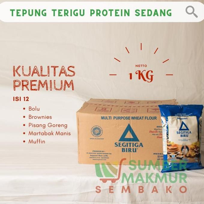 

Tepung Terigu Segitiga Premium Dus 1 Kg