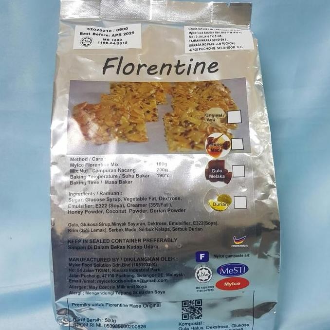 

Tepung Florentine Cookies 500Gr