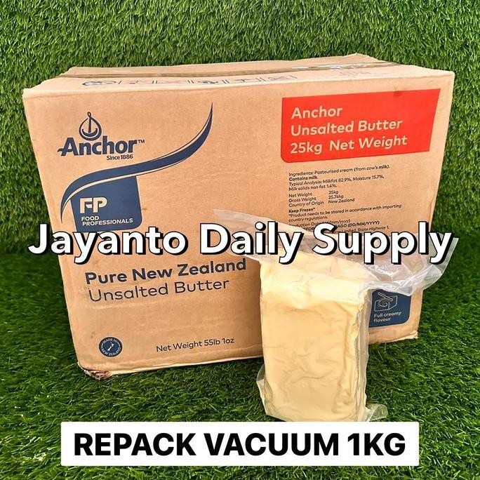 

Unsalted Butter Anchor 1Kg Repack / Pure Butter / Mpasi - 100% Halal