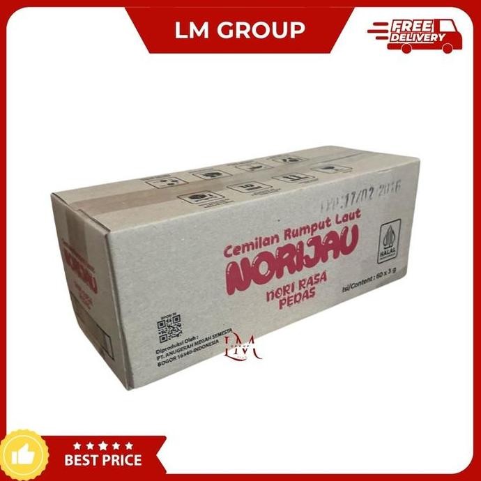 

[1 Dus] Norijau Nori Rumput Laut 5X12 Pcs Lm Snack