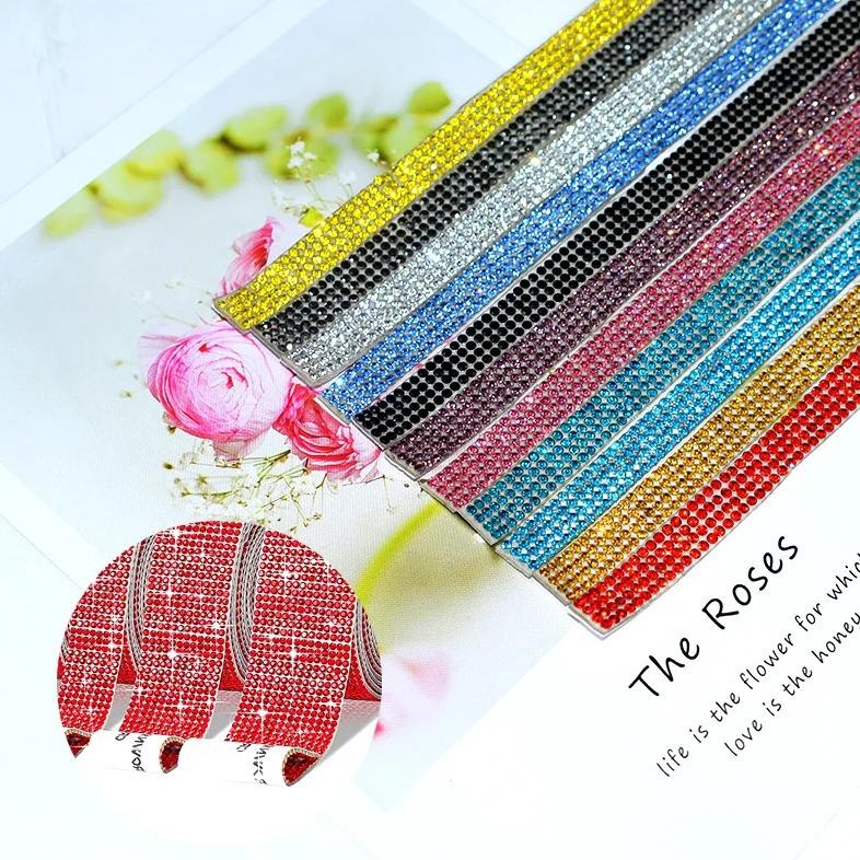 

1 Yard Self Adhesive Tape Rhinestones Ribbon Diy Sticker Arts Crafts
