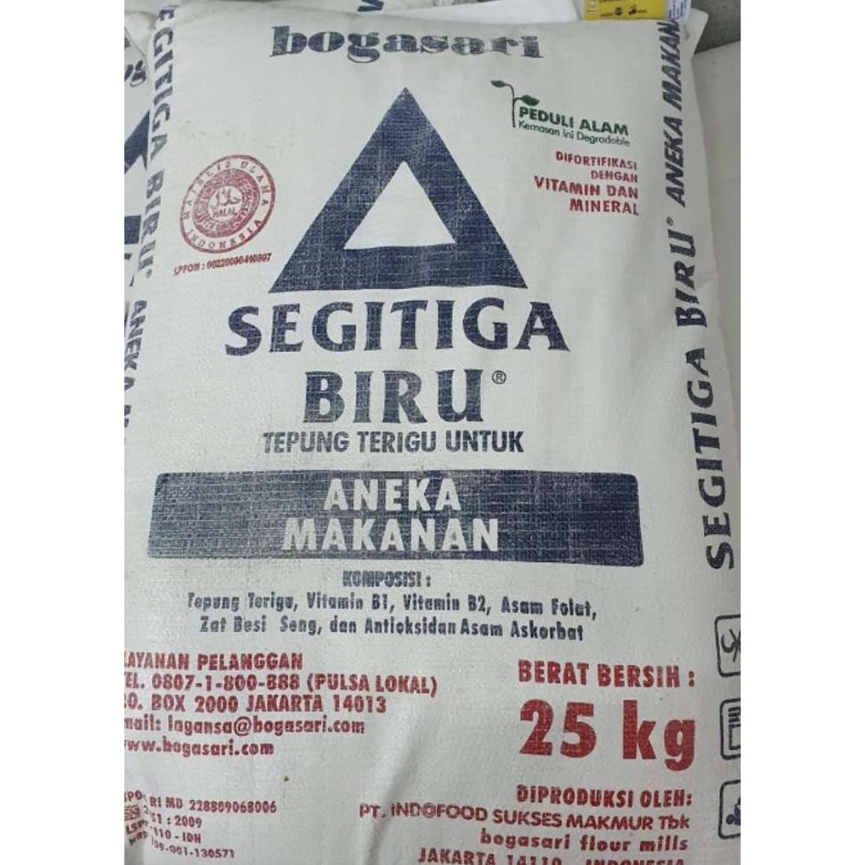 

Tepung Terigu Segitiga Biru 25 Kg Bogasari 1 Bal Karung