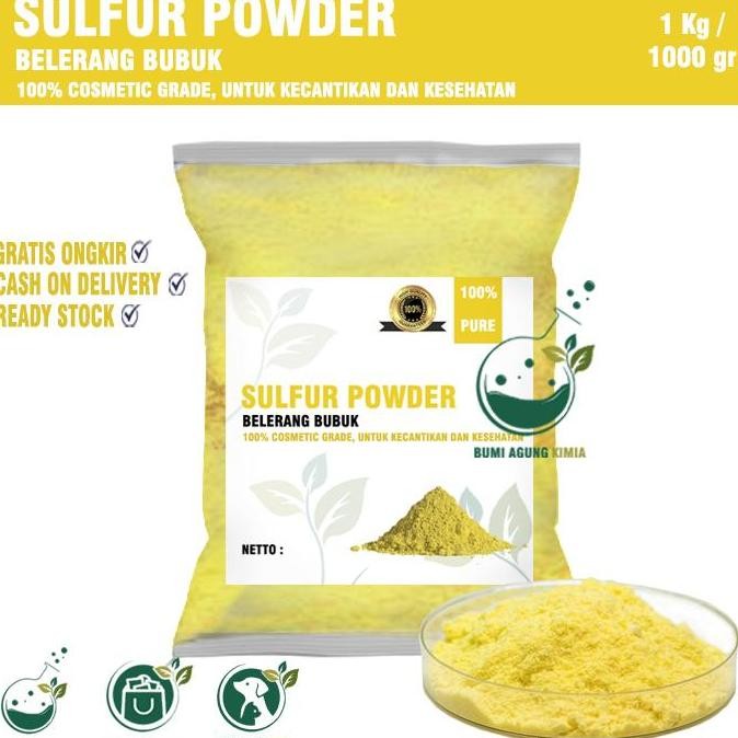 

Sulfur Powder Belerang Bubuk 1 Sak 25Kg