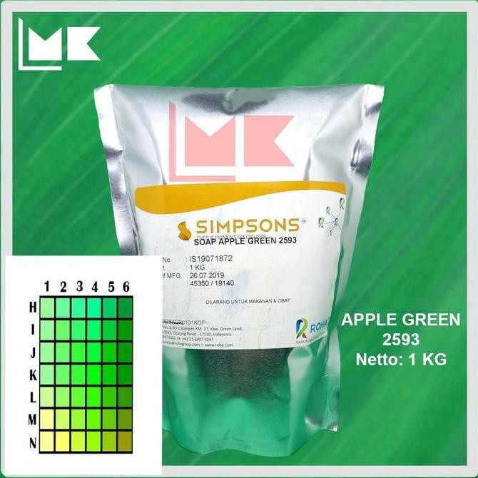 

Pewarna Hijau Bubuk Untuk Sabun/Soap Apple Green 2593 (Water Base)