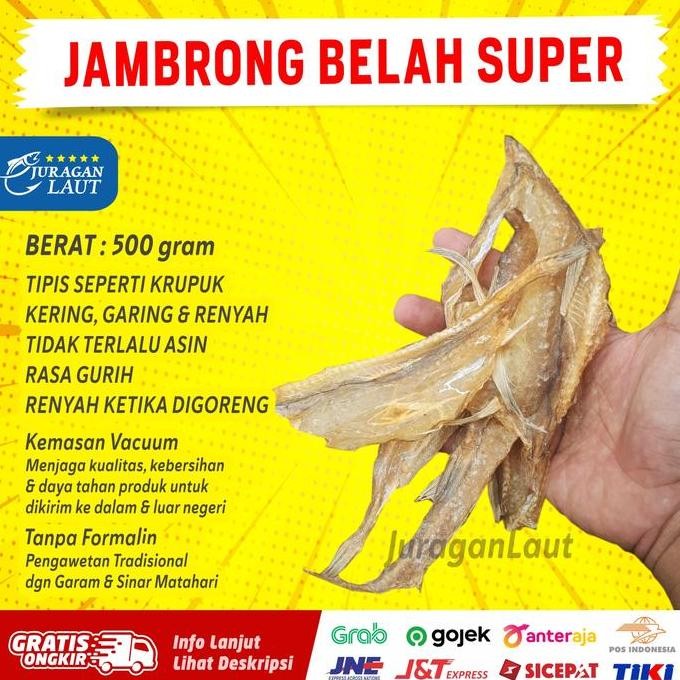

Ikan Asin Jambrong Siting Sitting Tipis Kering Belah Super 500Gr