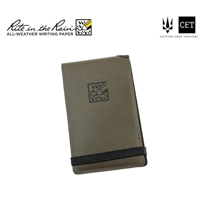

Rite In The Rain - V935 Monsoon Updraft Wallet - Pelindung Notebook Dompet Buku Lapangan Tactical Anti Air Water Resist Proof Survey Survei Catatan Tahan - Ranger Green