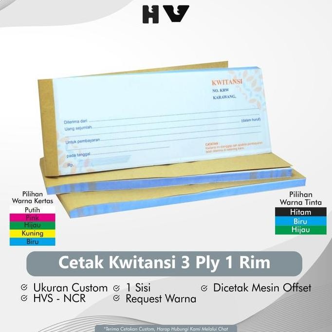 

Cetak Kwitansi Murah 3 Ply - 1 Rim